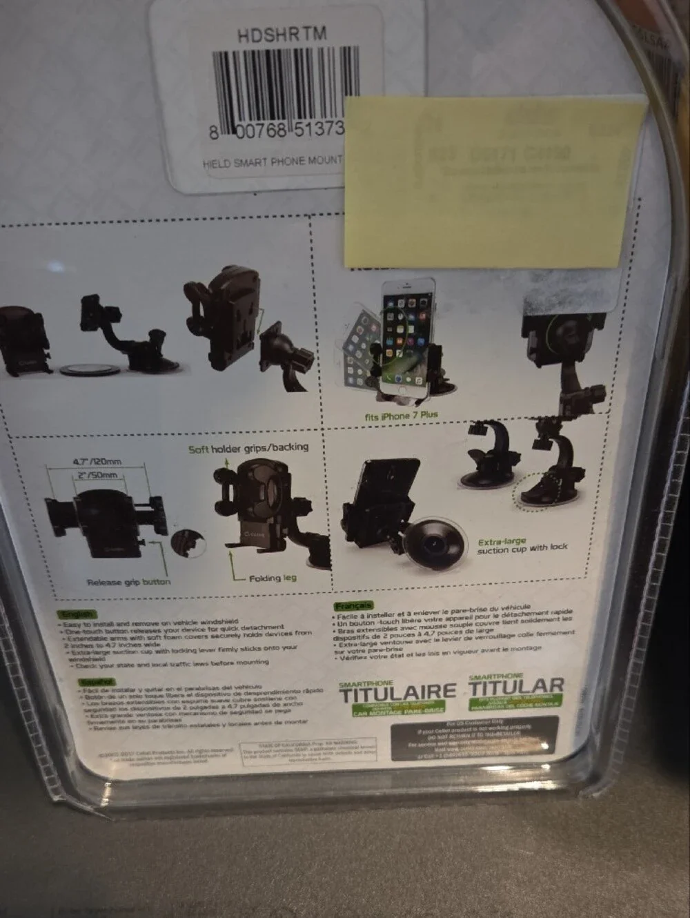 Cellet Black Adjustable Suction Car Phone Mount